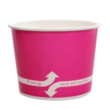 Karat 16oz Hot/Cold Paper Food Containers – Pink (112mm)