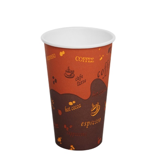 Paper Coffee Cups with Lids - 16 oz White with Black Sipper Dome Lids (90mm)