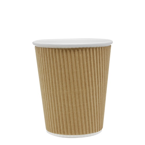 Choice 16 oz. Double Wall Ripple Kraft Paper Hot Cup - 500/Case