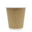 Karat 10oz Ripple Paper Hot Cups – Brown (90mm)