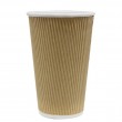 Karat 20oz Ripple Paper Hot Cups – Kraft (90mm)