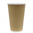 Karat 20oz Ripple Paper Hot Cups – Kraft (90mm)