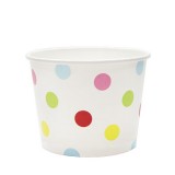 Karat 12oz Hot/Cold Paper Food Containers – Dots (100mm)