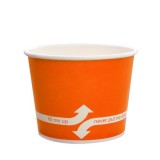 Karat 12oz Hot/Cold Paper Food Containers – Orange (100mm)