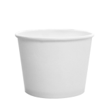 Karat 12oz Hot/Cold Paper Food Containers – White (100mm)
