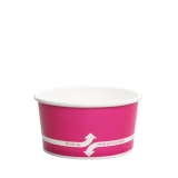 Karat 6oz Hot/Cold Paper Food Containers – Pink (96mm)