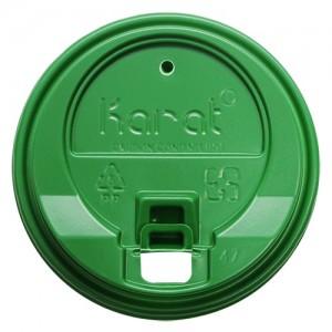 Enclosure Lids - Green (90mm) Karat 10-24oz  - 1,000 ct