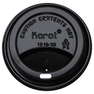 Karat 10-24oz Sipper Dome Lids – Black (90mm)