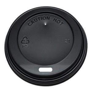 Karat 8oz Sipper Dome Lids – Black (80mm)