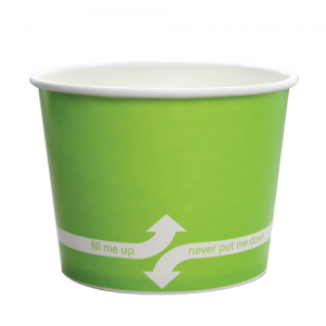 Karat 16oz Hot/Cold Paper Food Containers – Green (112mm)