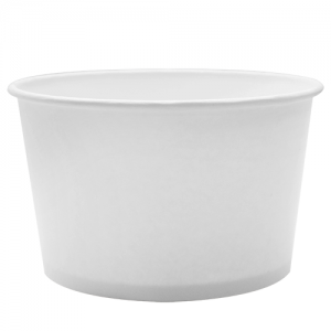 Karat 28oz Hot/Cold Paper Food Containers – White (142mm)