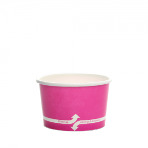 Karat 4oz Hot/Cold Paper Food Containers – Pink (76mm)