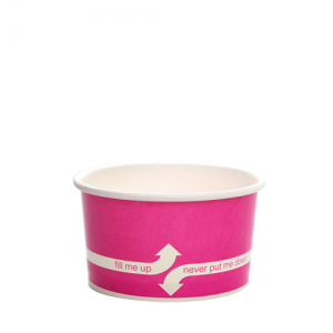 Karat 5oz Hot/Cold Paper Food Containers – Pink (87mm)