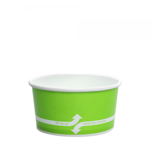 Karat 6oz Hot/Cold Paper Food Containers – Green (96mm)