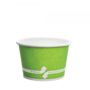 Karat 8oz Hot/Cold Paper Food Containers – Green (95mm)