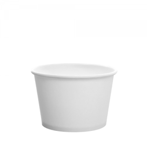 Karat 8oz Hot/Cold Paper Food Containers – White (95mm)