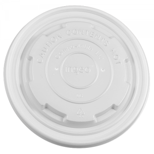 Karat 12-16oz Compostable Paper Food Container Flat Lids (114.6mm)