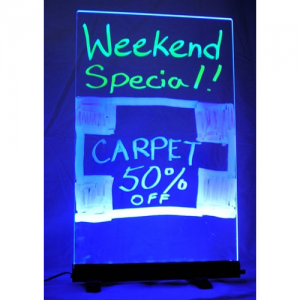 Writable Illuminated LED Sign – Clear (12″ x 20″)